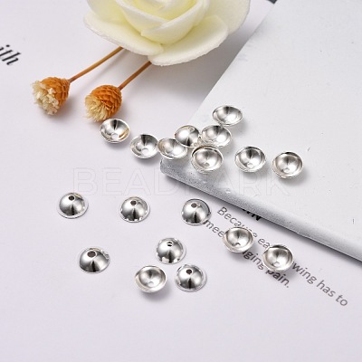 201 Stainless Steel Bead Caps STAS-F040-20A-S-1
