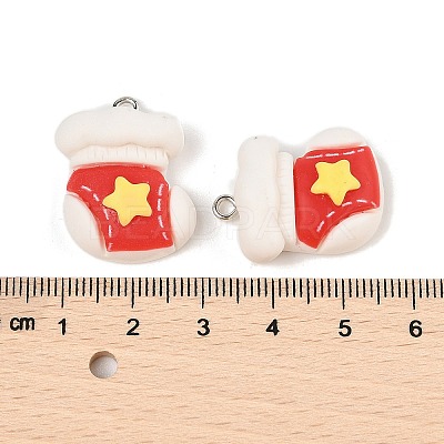 Christmas Theme Opaque Resin Pendants RESI-S08-05F-1