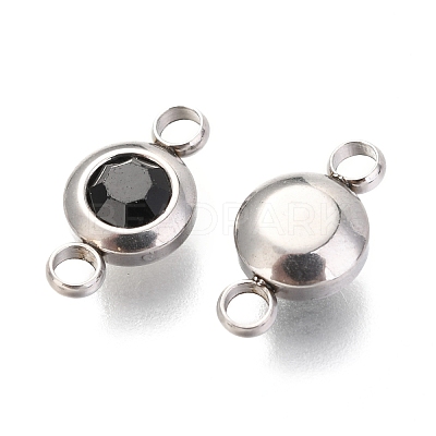 304 Stainless Steel Rhinestone Links Connectors LS-STAS-P237-17P-03-1