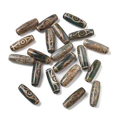 Tibetan Style dZi Beads TDZI-E004-01-1