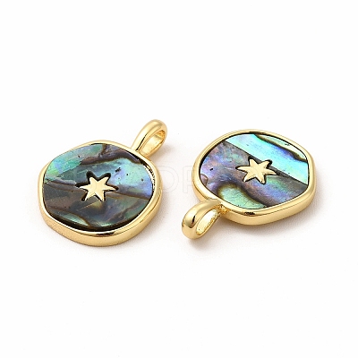 Eco-Friendly Rack Plating Brass Pendants X-KK-F851-10G-1