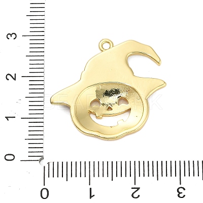 Halloween Brass Enamel Pendants KK-F915-01F-G-1
