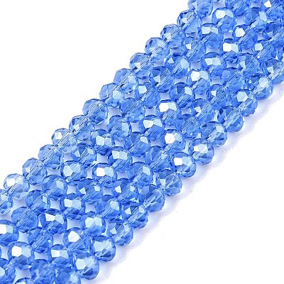 Electroplate Glass Beads Strands EGLA-A044-T4mm-A14-1