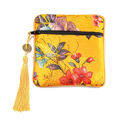 Chinese Style Floral Cloth Jewelry Storage Zipper Pouches AJEW-D063-01J-1