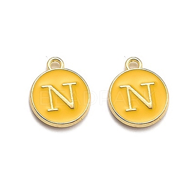 Golden Plated Alloy Enamel Charms LS-ENAM-Q437-13N-1