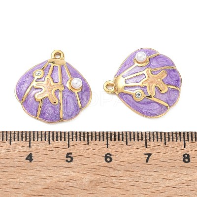 304 Stainless Steel Enamel Pendants STAS-Q119-27G-03-1