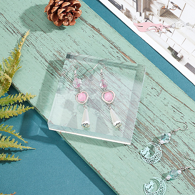 2Pcs Transparent Acrylic Display Decorations DJEW-CN0001-50-1