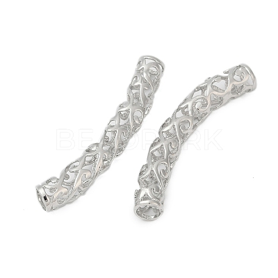 Hollow Out Brass Tube Beads KK-G532-02P-1