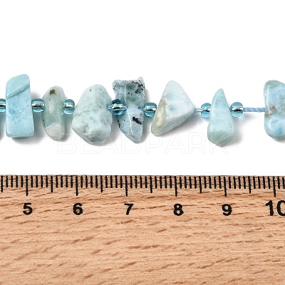 Natural Larimar Beads Strands G-L649-A08-01-1