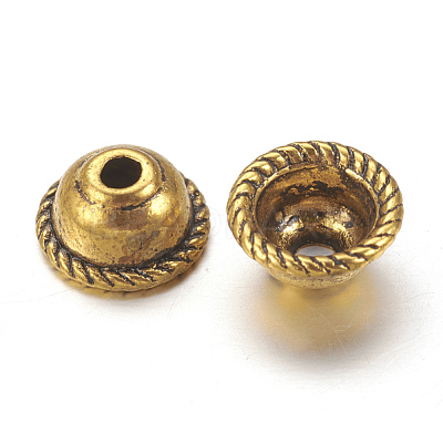 Tibetan Style Alloy Bead Caps GLF5099Y-NF-1