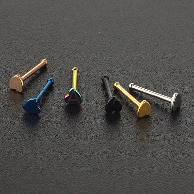 304 Stainless Steel Heart Nose Bone Rings WG0DFB7-03-1