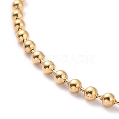 304 Stainless Steel Ball Chain Necklaces NJEW-I245-04B-G-1