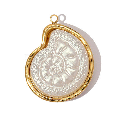 304 Stainless Steel with Resin Pendants RE-OY001-06G-1