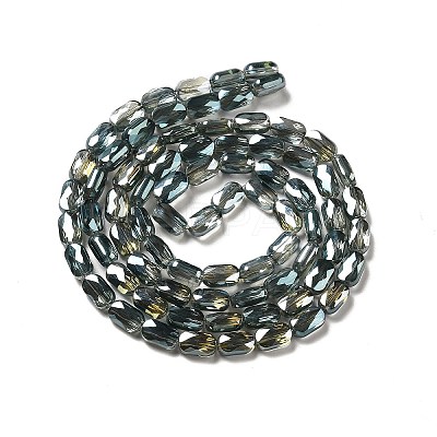 Transparent Electroplate Glass Beads Strands EGLA-F150-FR01-1