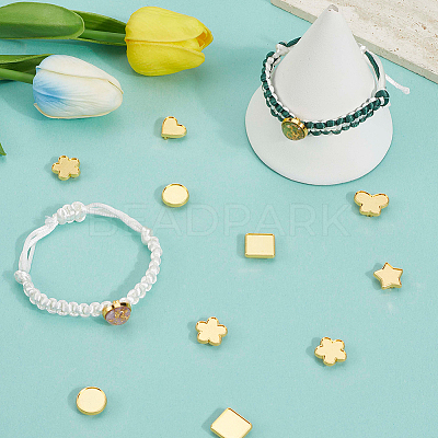 48Pcs 8 Styles Alloy Slide Charms Cabochon Settings FIND-SC0016-55A-G-1