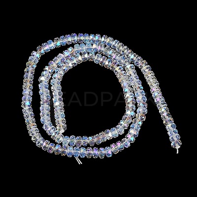 Electroplate Glass Beads Strands GLAA-Q105-03F-1