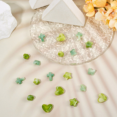 50Pcs 5 Styles Acrylic Beads OACR-TA0003-65-1
