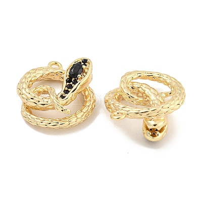 Brass Micro Pave Cubic Zirconia Pendants KK-S386-23G-01-1
