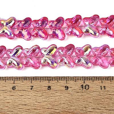Baking Paint Electroplate Transparent Glass Beads Strands EGLA-Q136-03A-10-1