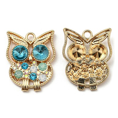 Golden Plated Alloy Pendants ALRI-L050-02G-01-1