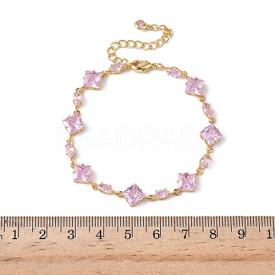 Brass Link Chain Bracelets BJEW-D378-07G-1