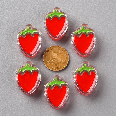 Transparent Enamel Acrylic Beads X1-TACR-S155-003F-1
