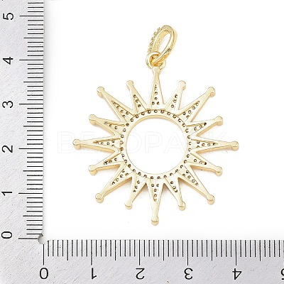 Brass Micro Pave Cubic Zirconia Pendants LS-KK-H518-01B-G-1