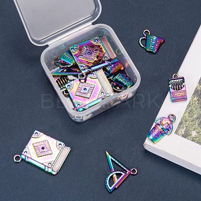 20Pcs 5 Style Alloy Pendants for Teachers' Day FIND-LS0001-27MC-1