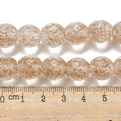 Handmade Gold Sand Lampwork Beads Strands LAMP-L079-06E-1