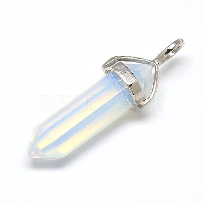 Opalite Double Terminated Pointed Pendants G-J261-B12-1
