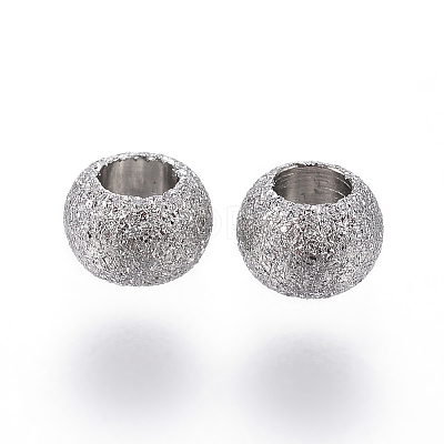 Non-Tarnish 304 Stainless Steel Textured Spacer Beads LS-X-STAS-P108-04P-1