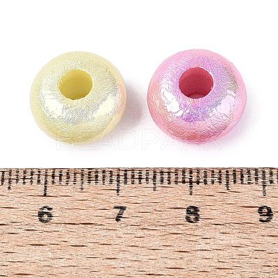 UV Plating Opaque Acrylic European Beads X-OACR-N160-03-1