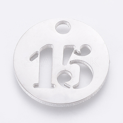 Non-Tarnish 304 Stainless Steel Pendants X-STAS-F233-15-P-1