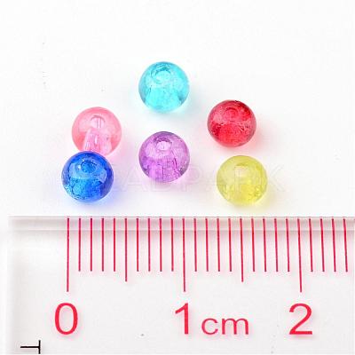 Mixed Crackle Glass Beads X-CCG-Q001-4mm-M-1