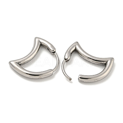 316 Surgical Stainless Steel Hoop Earrings EJEW-D096-18H-AS-1
