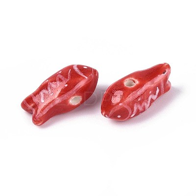 Handmade Porcelain Ceramic Beads PORC-T133-28F-1