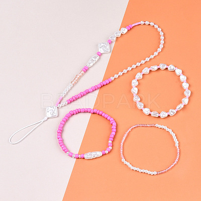 DIY 10 Style ABS & Acrylic Beads Jewelry Making Finding Kit DIY-N0012-05J-1