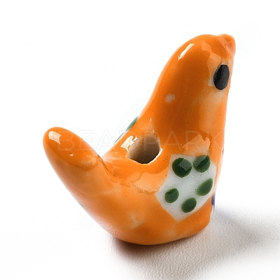 Handmade Printed Porcelain Beads PORC-F005-04G-1