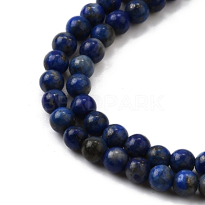 Natural Lapis Lazuli Beads Strands G-L621-B10-4mm-AB-1