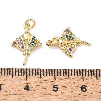 Brass Micro Pave Cubic Zirconia Pendants KK-A291-12H-G02-1