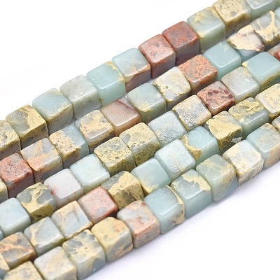 Natural Aqua Terra Jasper Beads Strands G-I213-01-8mm-1