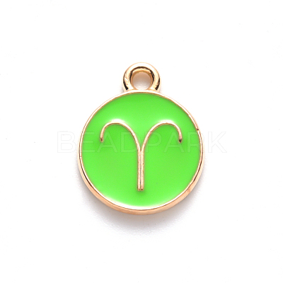 Alloy Enamel Pendants X-ENAM-S124-01A-06A-1