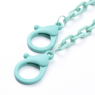 Personalized ABS Plastic Cable Chain Necklaces NJEW-JN02849-03-1