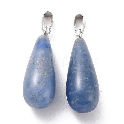 Dyed & Heated Natural Blue Aventurine Pendants G-F707-21-1