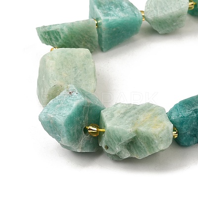 Raw Rough Natural Amazonite Beads Strands G-Z087-B24-1