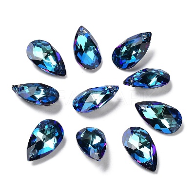 Faceted K9 Glass Rhinestone Charms RGLA-F053-B-001BB-1