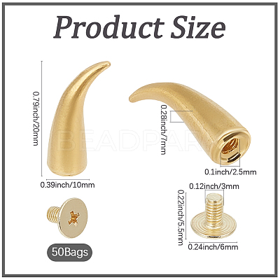 50Bags Alloy Decorative Rivets FIND-GF0009-69A-G-1