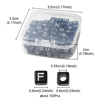 100Pcs Opaque Acrylic Beads SACR-YW0001-55-1