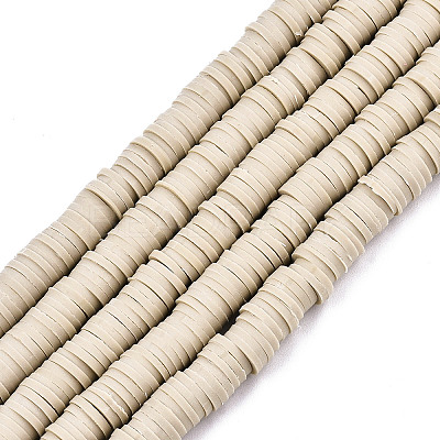 Handmade Polymer Clay Beads Strands LS-CLAY-R089-6mm-115-1