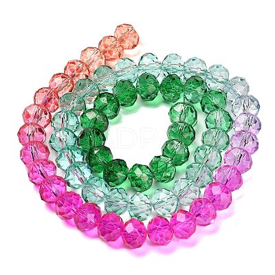 Transparent Painted Glass Beads Strands DGLA-A034-T8mm-A03-1